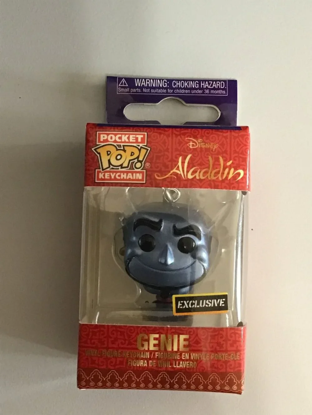 Funko Pop Pocket Aladdin Genie Metallic BoxLunch Exclusive Keychain Collectible